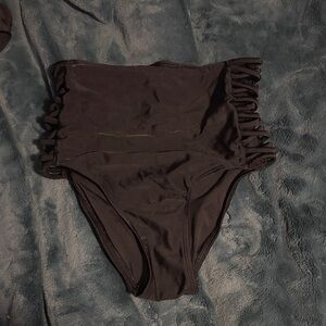 High-Waist Black Women’s Bikini Bottoms